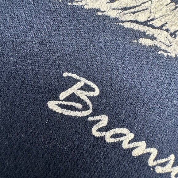 Vintage Sweatshirt XL Navy Blue 90s Branson Missouri Pullover Crewneck Winter Tr - Picture 7 of 9